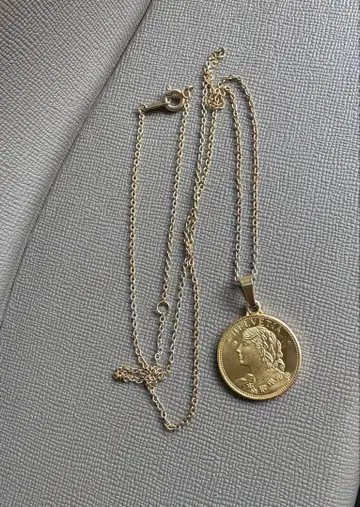 MILORD 코인 디자인 목걸이 SV925