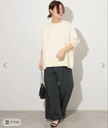 저널 스탠다드 리룸 코튼 링 도트 맨투맨