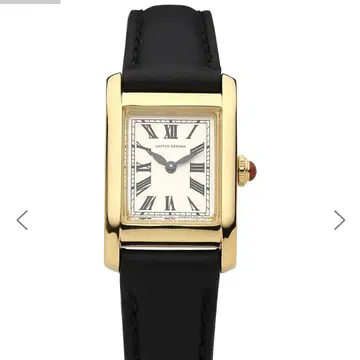 새상품 미사용 UNITED ARROWS 스퀘어 가죽 손목시계 블랙