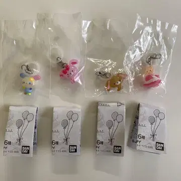 산리오 캐릭터즈 윳토메지루시 액세서리 가챠 4개 묶음 판매