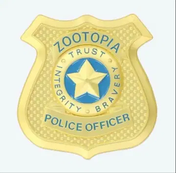 주토피아 경찰 배지 브로치