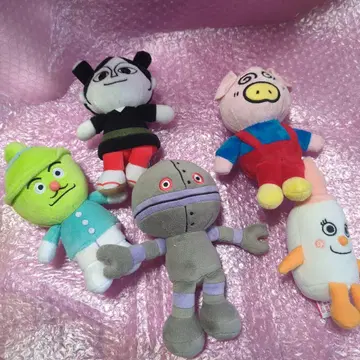 호빵맨 캐릭터 봉제 인형 5체 세트