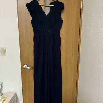 네이비 레이스 디테일 올인원