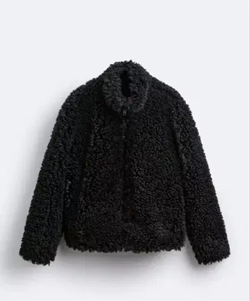 ZARA 보아 자켓 블랙