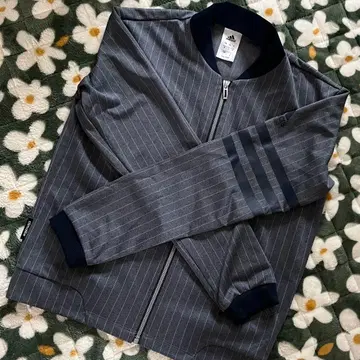 adidas 스트라이프 저지 자켓 S 사이즈 블루