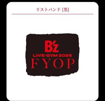 B'z LIVE-GYM 2025 FYOP 리스트 밴드 블랙