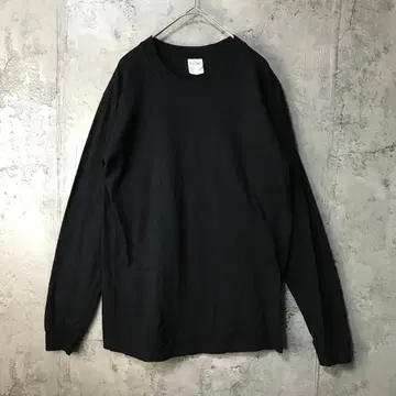 B1380 구제 의류 롱 T 블랙 무지 90s Y2K