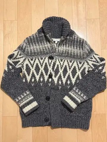 새상품급 GAP 카우친 스웨터 다이아몬드 패턴 니트 가디건