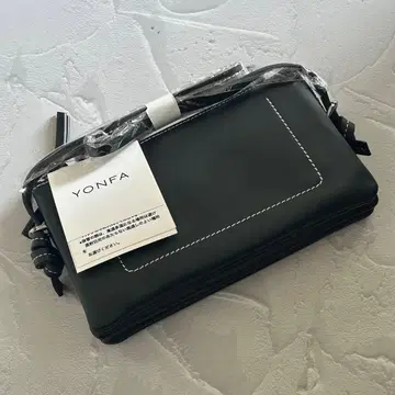 YONFA osaifu백 가죽 숄더백 블랙