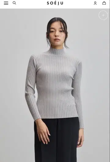 SOEJU 와이드 립 터틀넥 니트*M 사이즈