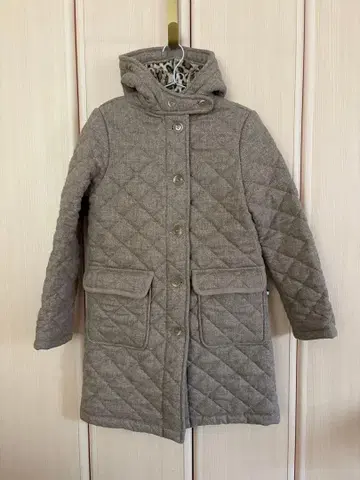 트래디셔널 웨더웨어 퀼팅 코트 후디 36