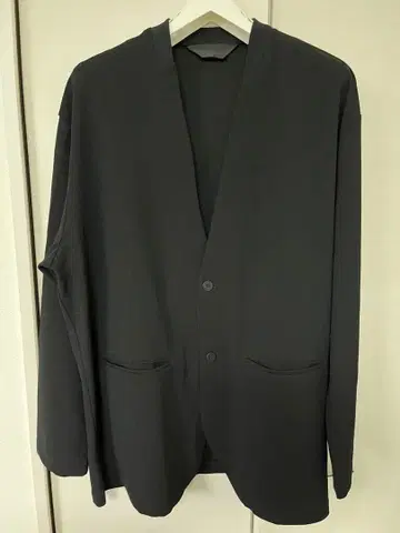 글로벌 워크 블랙 노카라 자켓과 팬츠 세트 L