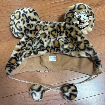디즈니 팬캡 레오파드 무늬 미니 브라운