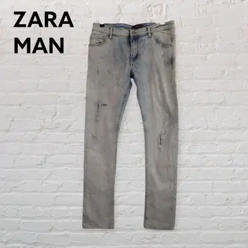 ZARA MAN 데미지 가공 스키니 데님 M