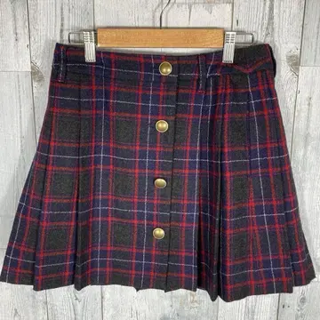 23구 체크 무늬 플레어 스커트 S 사이즈