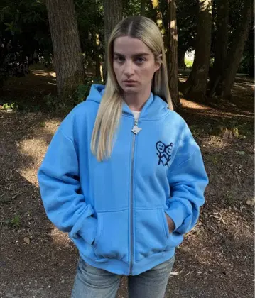 urbansophistication 스카이블루 후드 부착 후드티 캐릭터