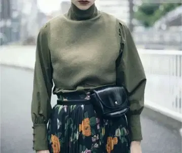 AMERI 니트 도킹 셔츠