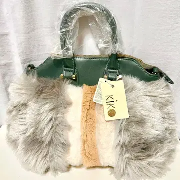 택 포함 미사용 새상품 자카호릭 인조 모피 숄더백 그레이