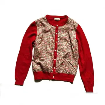 BEAMS BOY 리버티 패치 가디건 레드 빔즈 보이