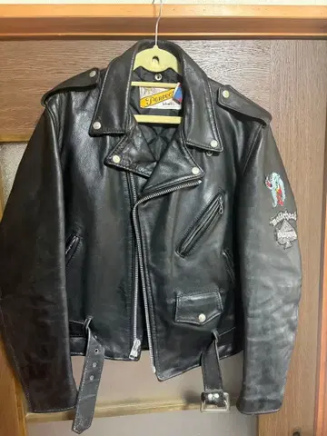 short 블랙 더블 라이더 자켓