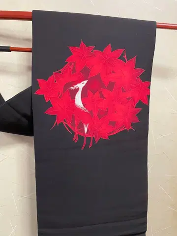 나고야 오비 블랙 베이스 단풍과 학