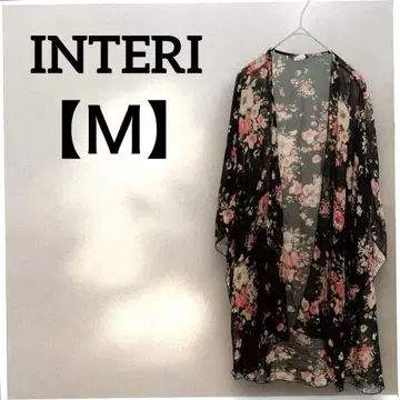 INTERI [ M ] 꽃무늬 겉옷 여성용 쉬폰 가디건