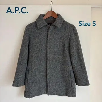 A.P.C. 그레이 울 피코트 S