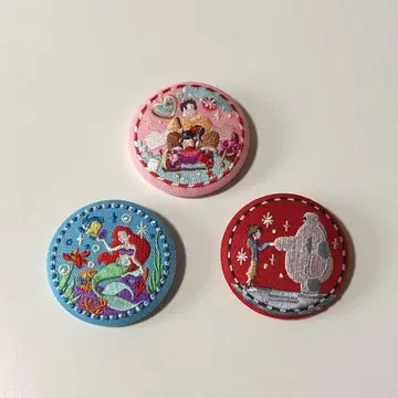 디즈니 자수 캔뱃지 2개 3개 세트