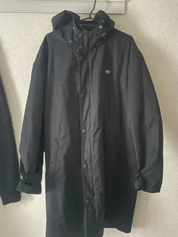 LACOSTE 롱 코트 후드 부착