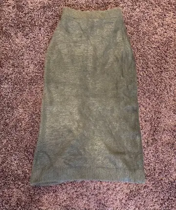 [ used ] Louere 샤기 니트 펜슬 스커트 그레이 M