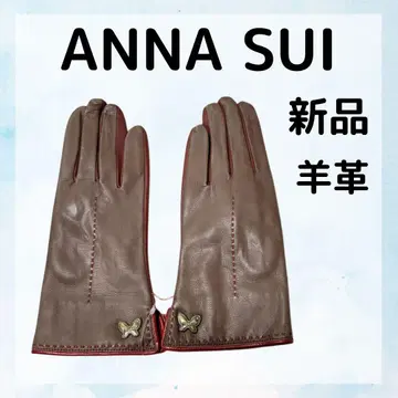 미사용 새상품 ANNA SUI 여성 장갑 가죽 장갑 양가죽