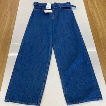 오라리 벨티드 데님 팬츠