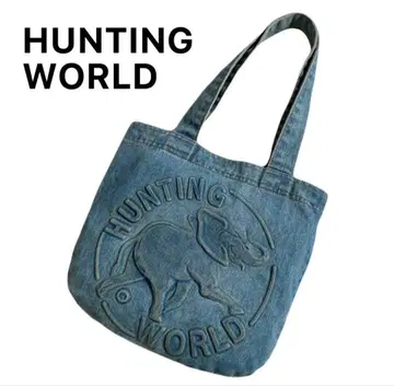 [ USA 제조 ] 헌팅월드 빈티지 데님 토트백 엠보싱