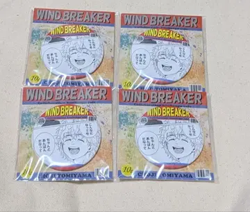 토끼귀산 윈브레 문구 카페 캔뱃지 WIND BREAKER