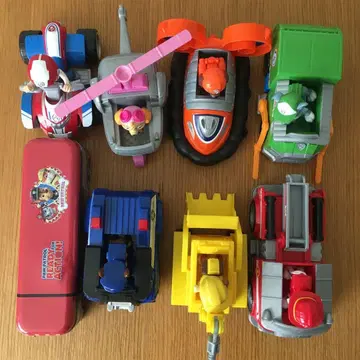 파우 패트롤 차량 7대 세트 펜 케이스 포함