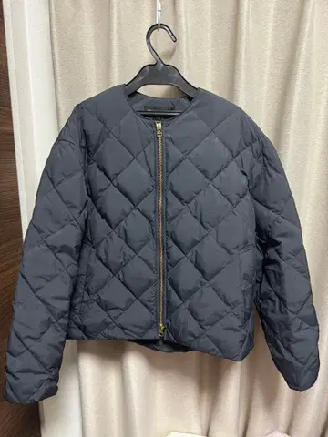 TAION x UNFILO 퀼팅 다운 숏 기장 블루종 S