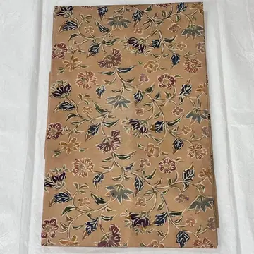 감즙 염색 손 그림 당초 무늬 나고야 오비 베이지 계열