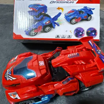 공룡 변형 로봇 자동차 완구 어린이용 공룡 변형 자동차 완구 기프트 레드