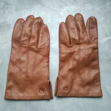 밀라 쇤 브라운 가죽 5손가락 장갑