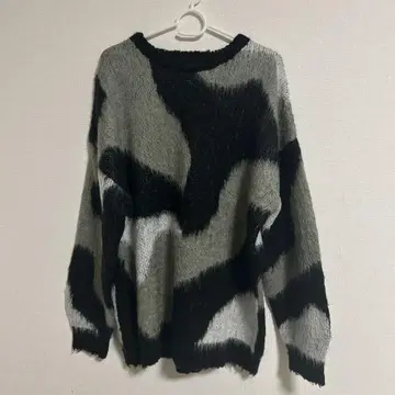 WEGO 긴팔 니트 스웨터 그레이 블랙