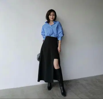 anuans 비대칭 레이어드 스커트