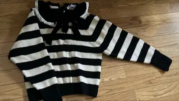 zara 니트 리본 레이스 보더