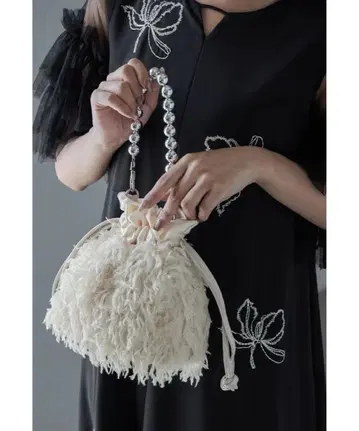 Niana 샤기 복조리 백 베이지