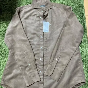 브라운 M 스웨이드풍 셔츠