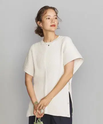 뷰티앤유스 리브 니트 베스트 2WAY/워셔블 - 아이보리