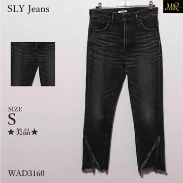 새상품급 SLY Jeans 팬츠 데님 긴팔 데미지 가공 밑단 프린지 사양
