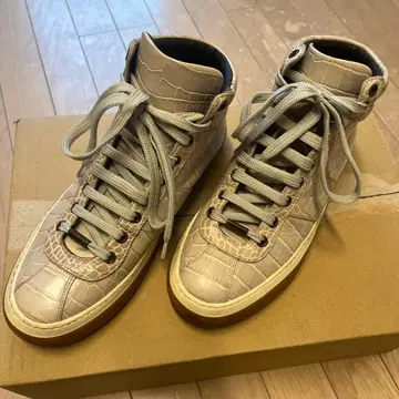 Jimmy choo 악어 무늬 하이컷 스니커즈
