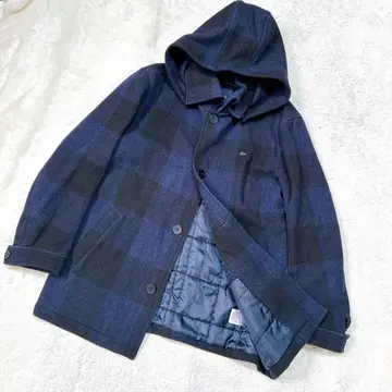LACOSTE 라코스테 울 체크 코트 L