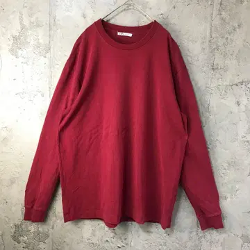 B1385 구제 의류 트레이닝복 맨투맨 빨간색 무지 90s Y2K