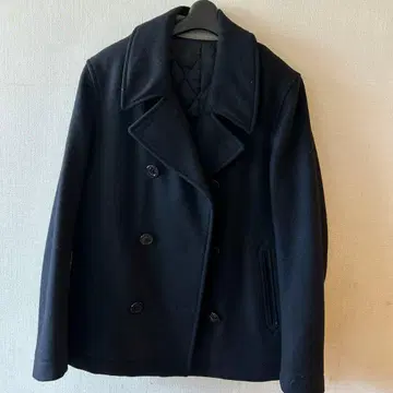 BEAMS 울 피 코트 블랙 더블 브레스트